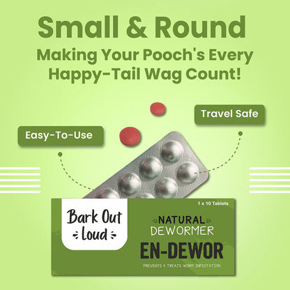 Bark Out Loud En Dewor Deworming Solution Tablets for Dogs and Cats — in use