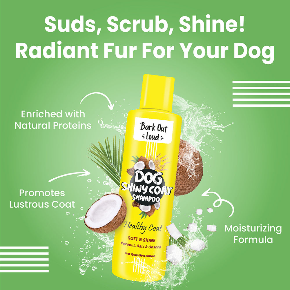 Bark Out Loud Healthy Shiny Coat Shampoo for Dogs — side view