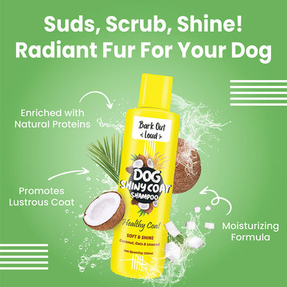 Bark Out Loud Healthy Shiny Coat Shampoo for Dogs — side view