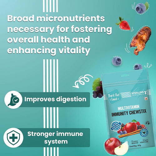 Bark Out Loud Immunity Multi Vitamin Chew Stix for Dogs and Cats — back view