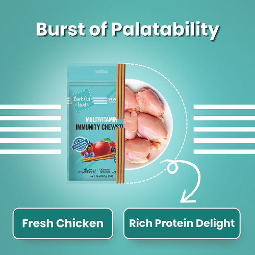 Bark Out Loud Immunity Multi Vitamin Chew Stix for Dogs and Cats — detail shot