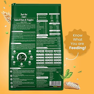Bark Out Loud Naked Oats & Veggies, Veg Adult Dog Dry Food — side view