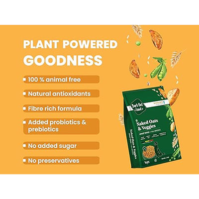 Bark Out Loud Naked Oats & Veggies, Veg Adult Dog Dry Food — back view