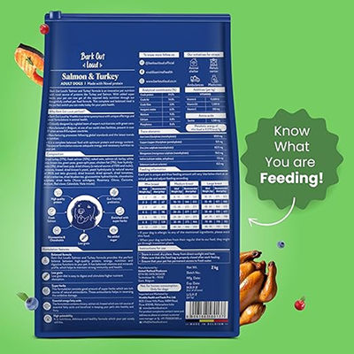 Bark Out Loud Salmon & Turkey Adult Dog Dry Food — side view