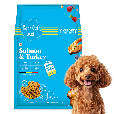 Bark Out Loud Salmon & Turkey Mini & Small Breed Adult Dog Dry Food — side view