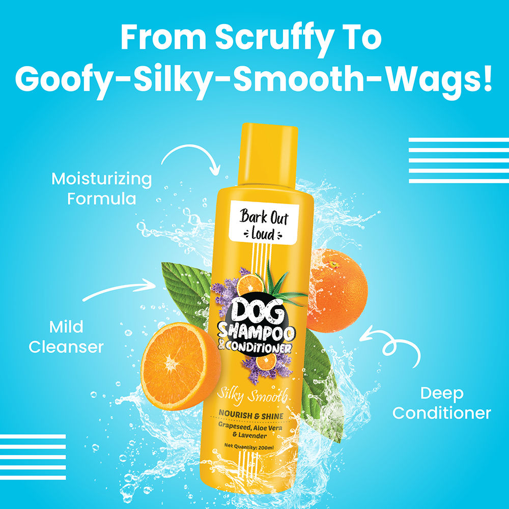 Bark Out Loud Silky Smooth Shampoo & Conditioner for Dogs — side view