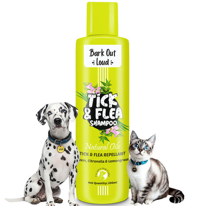 Bark Out Tick Flea Shampoo For Dogs And Cats