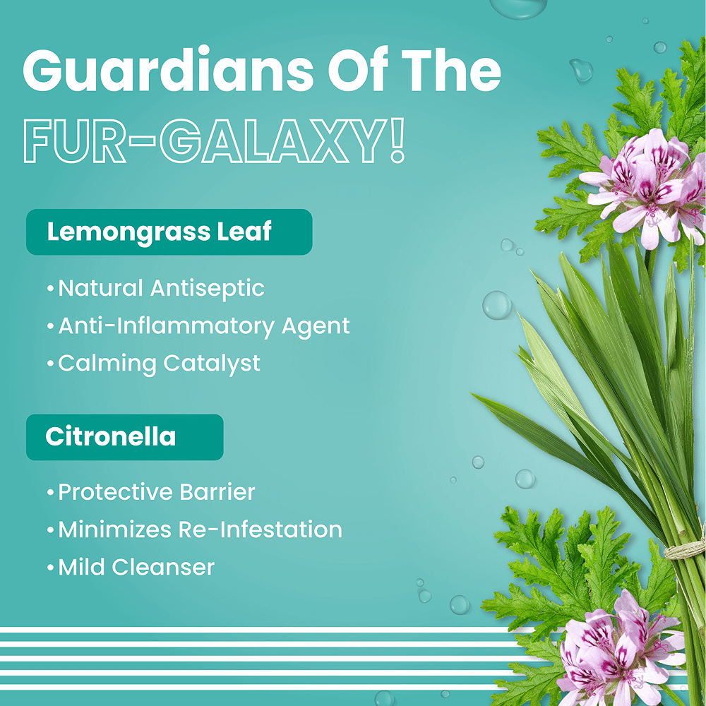 Bark Out Loud Tick & Flea Shampoo for Dogs and Cats — detail shot