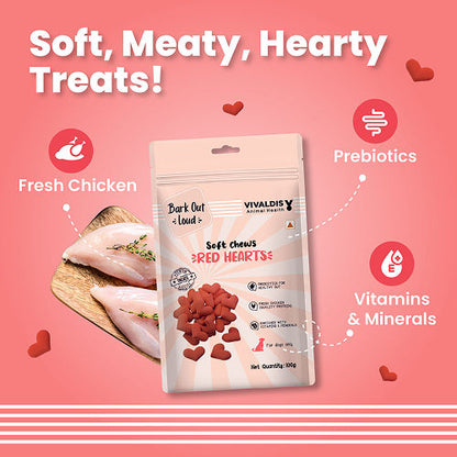 Bark Out Loud Valentine's Special Red Heart Dog Treat — side view