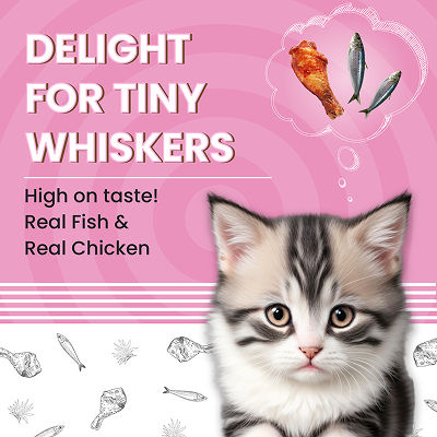Bark Out Loud Essentials Real Fish Kitten Dry Food — side view