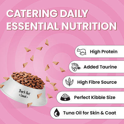 Bark Out Loud Essentials Real Fish Kitten Dry Food — detail shot