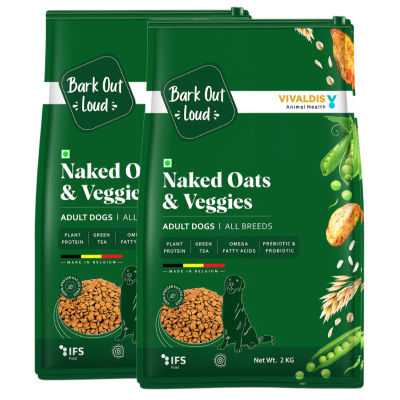 bark-out-loud-naked-oats-veggies-veg-adult-dog-dry-food 4kg (2x2kg)
