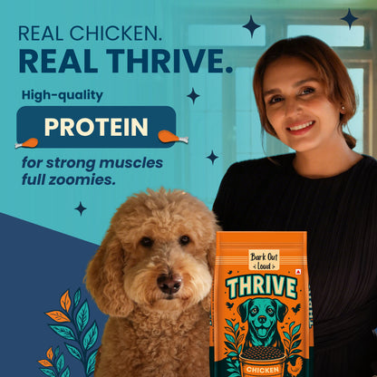 Bark Out Loud Thrive Chicken Flavour Adult Dog Dry Food — side view