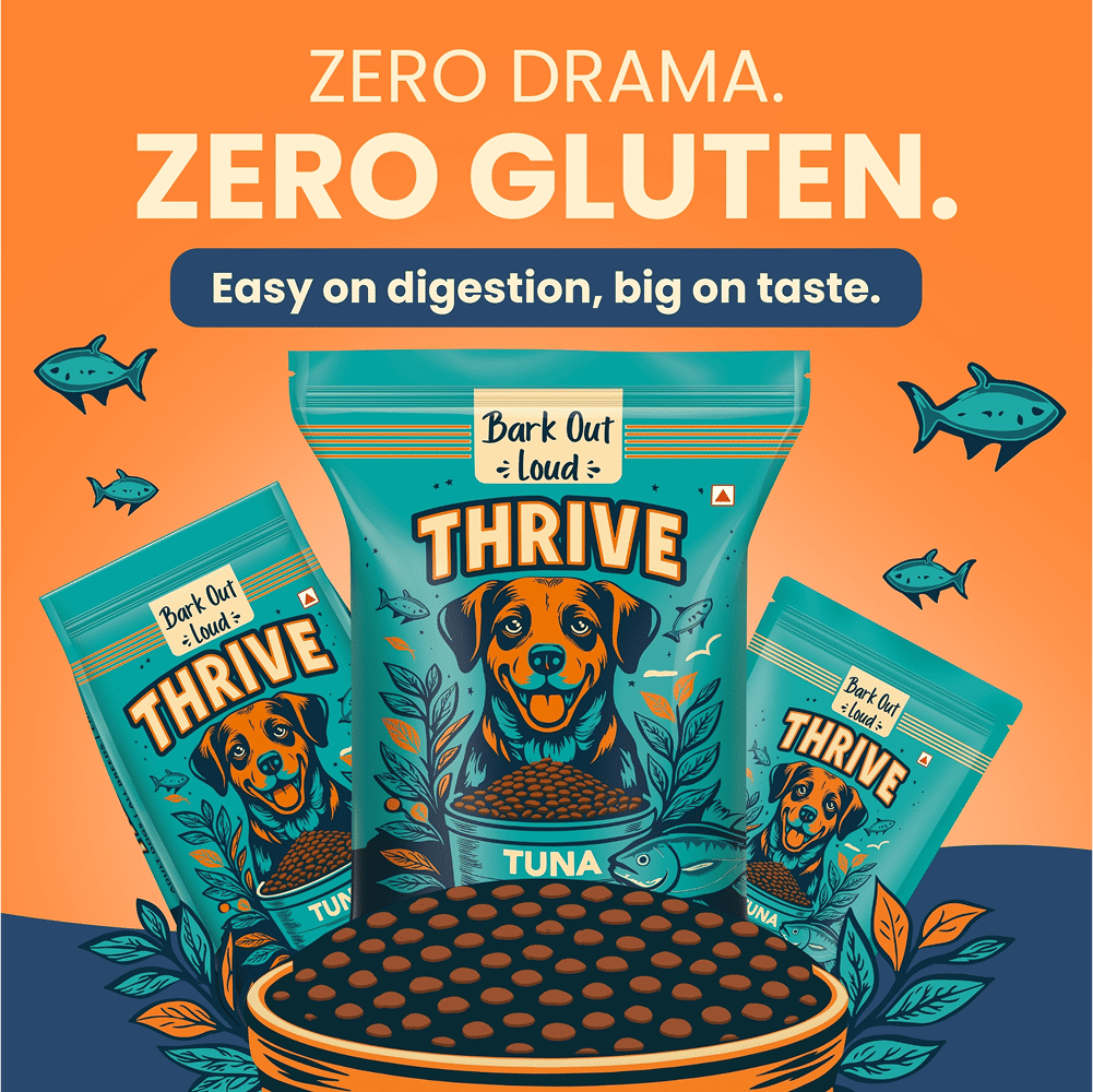 Bark Out Loud Thrive Tuna Flavour Adult Dog Dry Food — back view