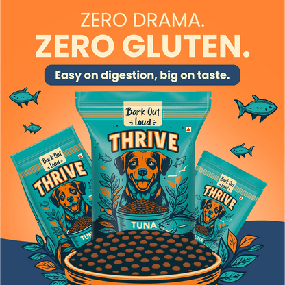 Bark Out Loud Thrive Tuna Flavour Adult Dog Dry Food — back view