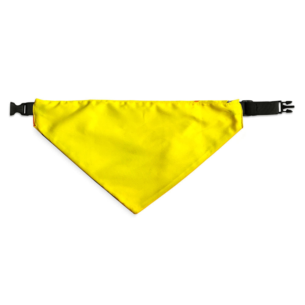 Barkbutler Chennai Super Woofers Bandana for Dogs | Indian Pet League — detail shot