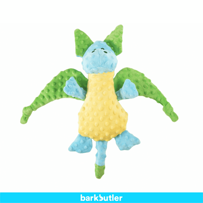 Barkbutler Pookie The Dragon Plush Toy for Dogs | For Medium Chewers — side view