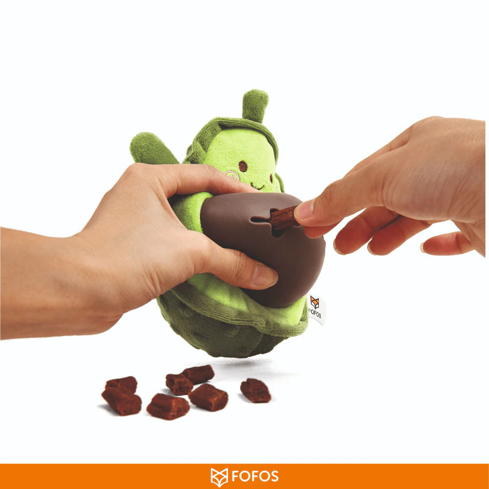 Barkbutler x Fofos Avocado Treat Toy for Dogs | For Medium Chewers — back view