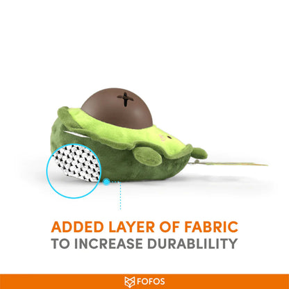 Barkbutler x Fofos Avocado Treat Toy for Dogs | For Medium Chewers — detail shot
