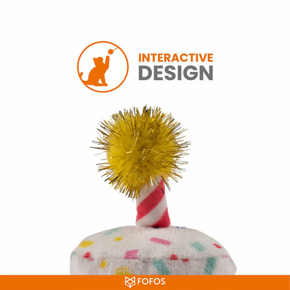 Barkbutler x Fofos Birthday Cake Catnip Toy for Cats — back view