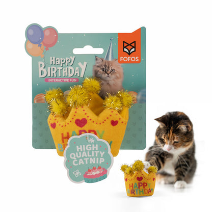 Fofos Birthday Crown Catnip Toy For Cats