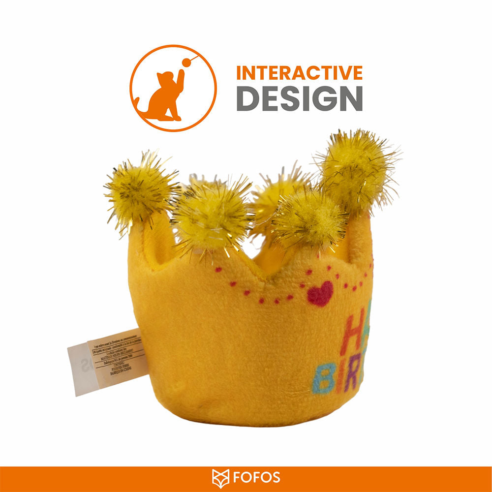 Barkbutler x Fofos Birthday Crown Catnip Toy for Cats — back view