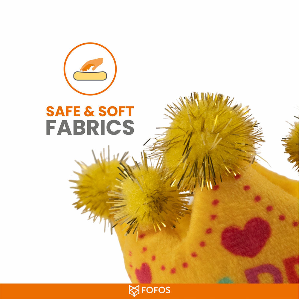 Barkbutler x Fofos Birthday Crown Catnip Toy for Cats — detail shot