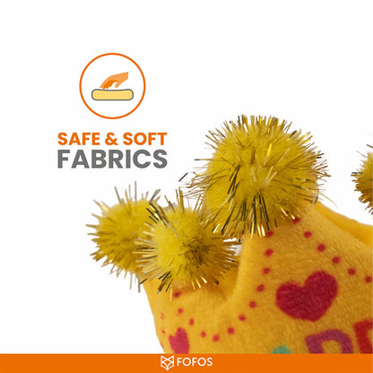 Barkbutler x Fofos Birthday Crown Catnip Toy for Cats — detail shot