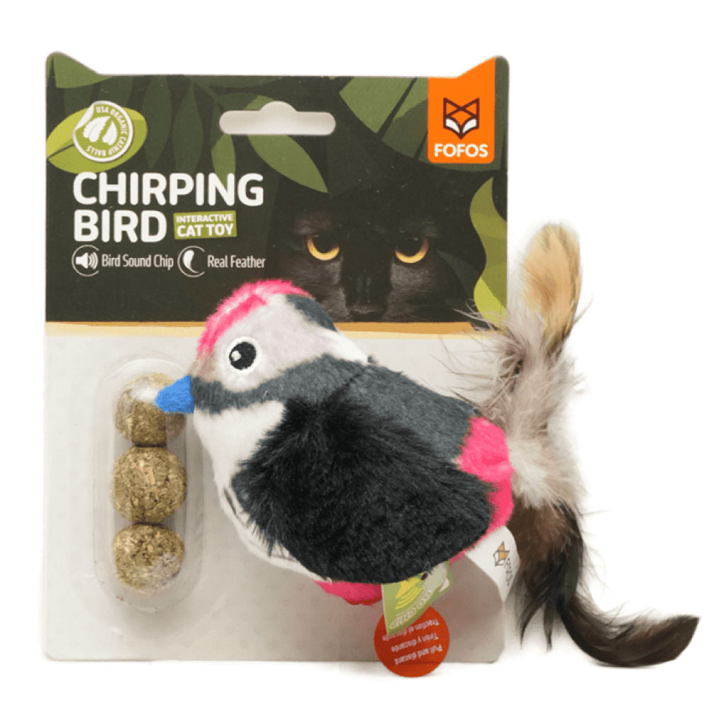 Fofos Black Bird With Catnip Balls Interactive Toy For Cats