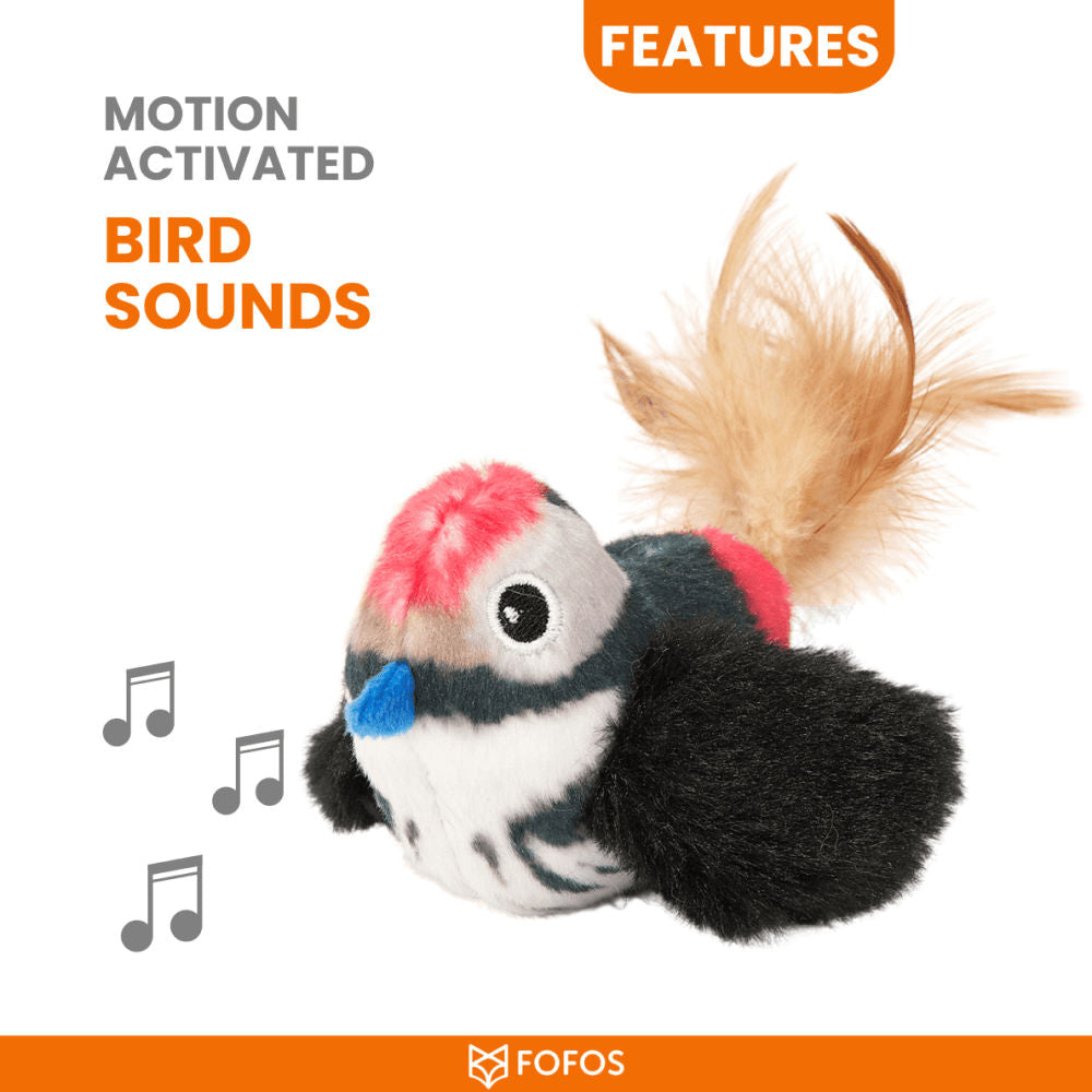 Barkbutler x Fofos Black Bird with Catnip Balls Interactive Toy for Cats — in use