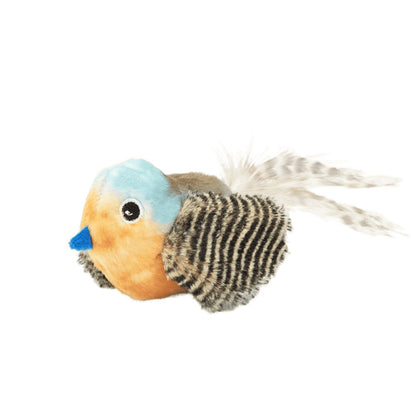 Barkbutler x Fofos Blue Bird with Catnip Balls Interactive Toy for Cats — side view