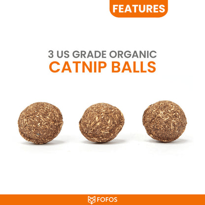 Barkbutler x Fofos Blue Bird with Catnip Balls Interactive Toy for Cats — detail shot