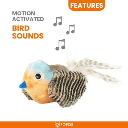 Barkbutler x Fofos Blue Bird with Catnip Balls Interactive Toy for Cats — in use