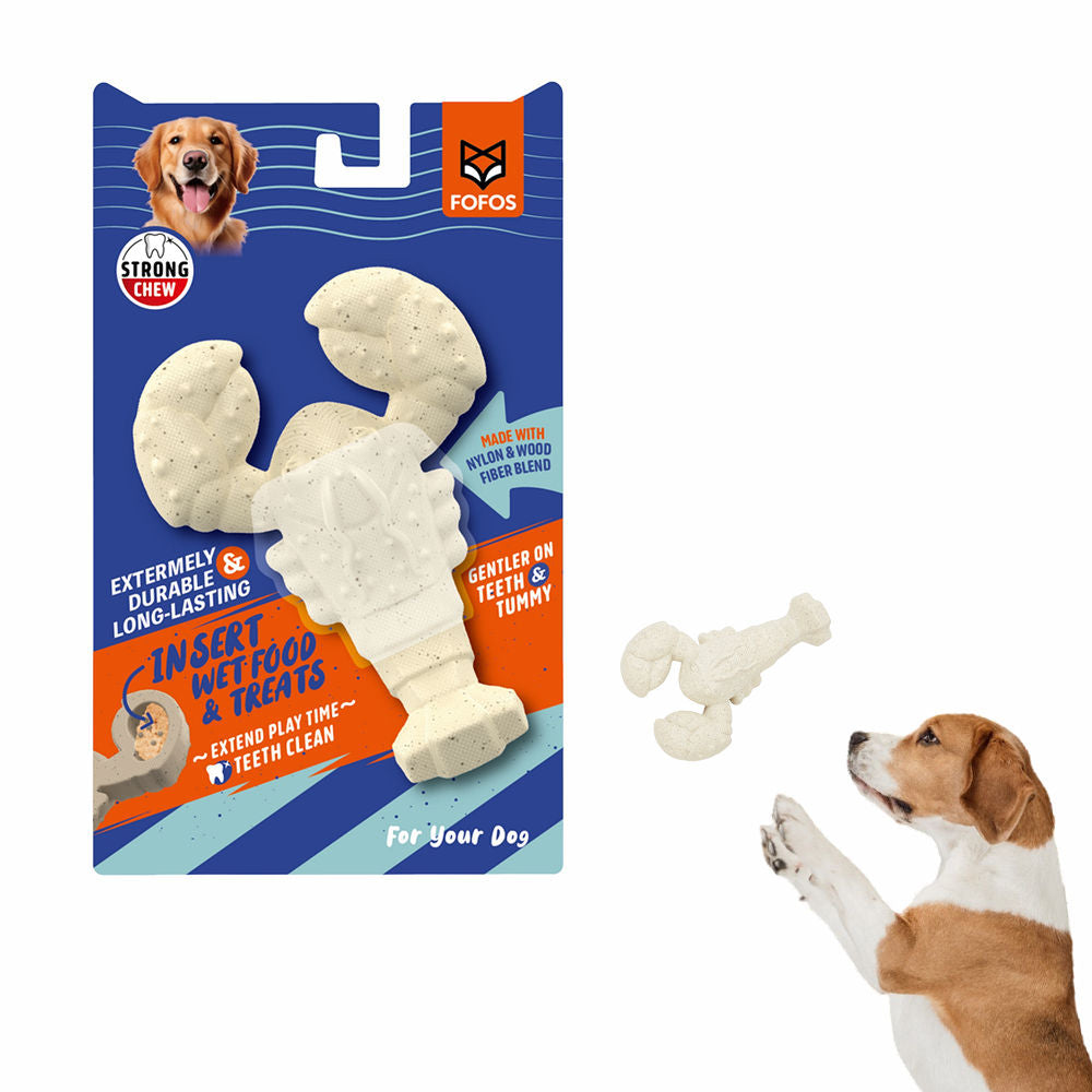 Barkbutler x Fofos Durable Lobster Chew Toy for Dogs — side view