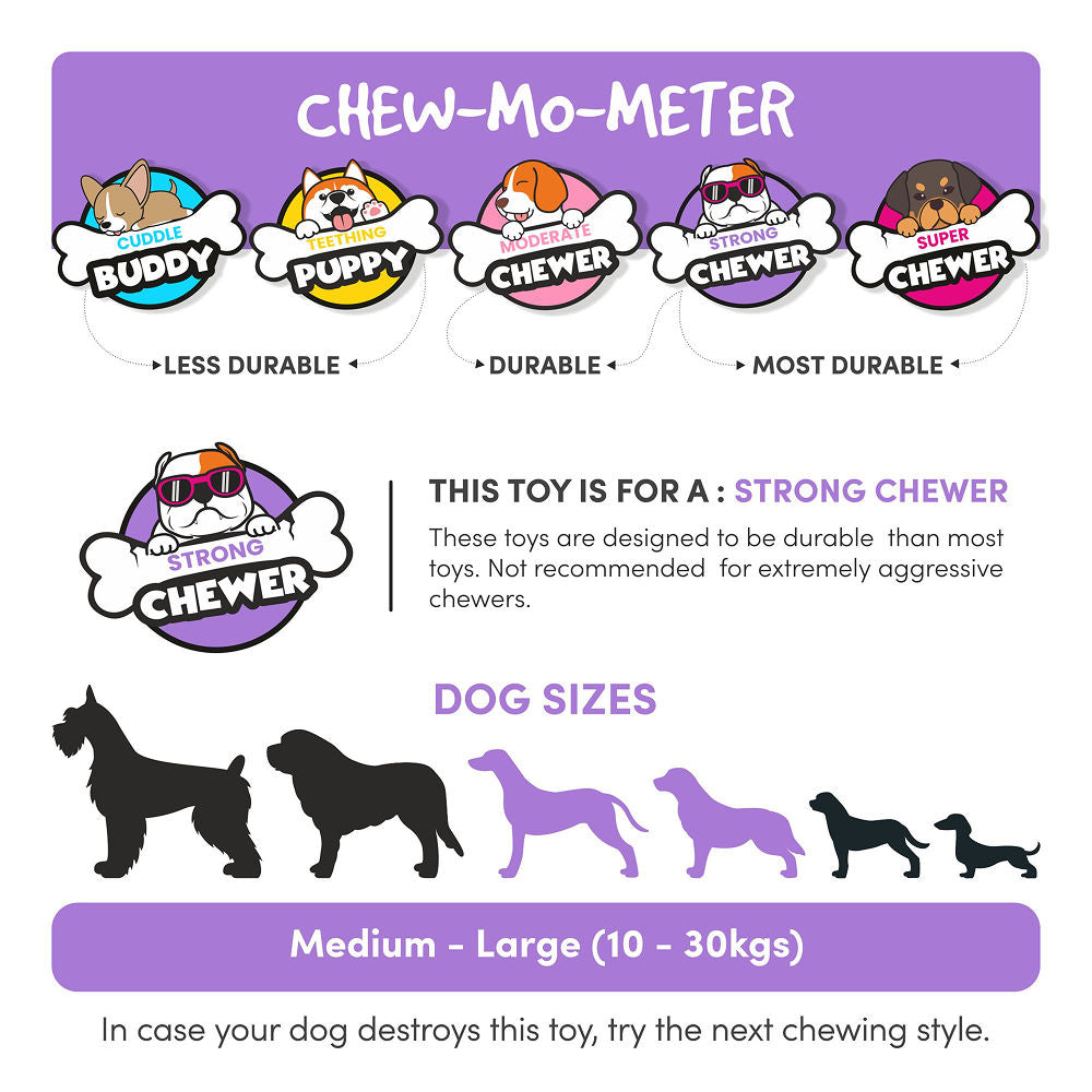 Barkbutler x Fofos Durable Lobster Chew Toy for Dogs — back view