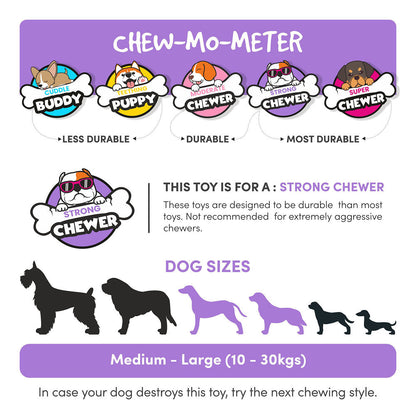 Barkbutler x Fofos Durable Lobster Chew Toy for Dogs — back view