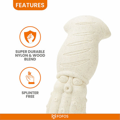 Barkbutler x Fofos Durable Sea Bass Chew Toy for Dogs — detail shot