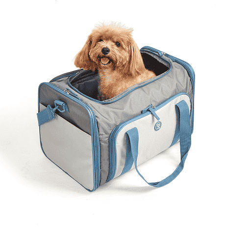 Barkbutler x Fofos Expandable Foldable Carrier for Dogs and Cats — in use