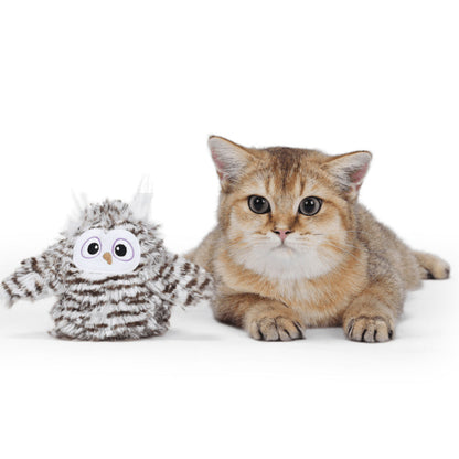 Fofos Flapping Owl Chirping Interactive Toy For Cats