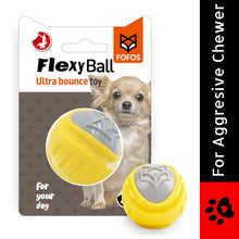 Fofos Flexy Ball Ultra Bounce Toy For Dogs Yellow Grey - Image 2