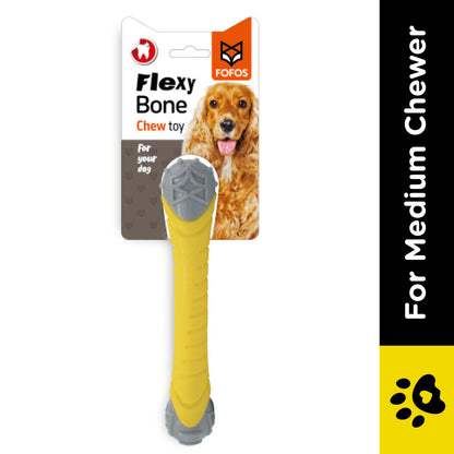Barkbutler x Fofos Flexy Bone Chew Toy for Dogs — side view