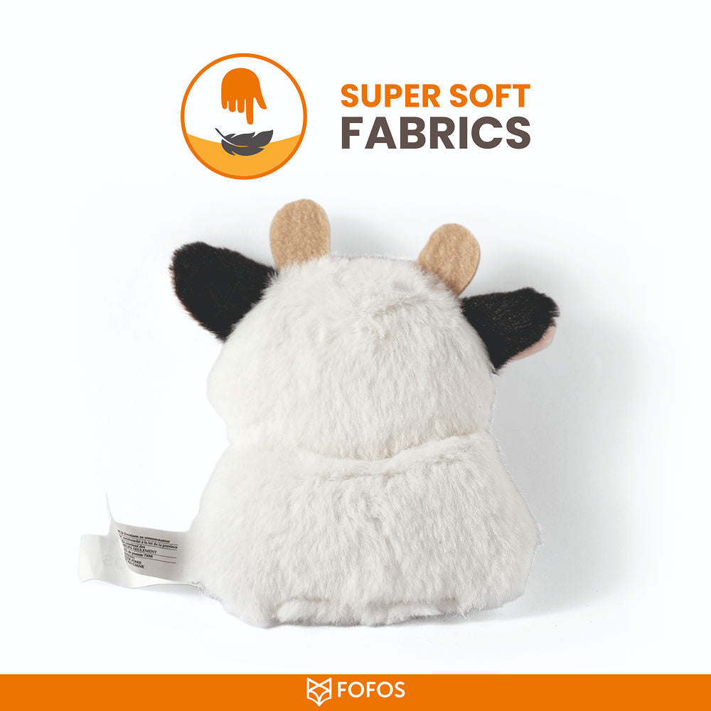 Barkbutler x Fofos Floppy Crinkle Cow Catnip Toy for Cats — back view