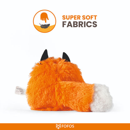 Barkbutler x Fofos Floppy Crinkle Fox Catnip Toy for Cats — back view