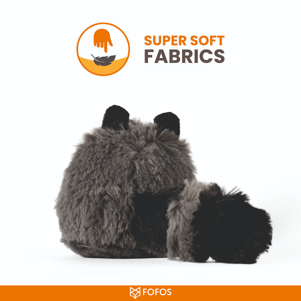 Barkbutler x Fofos Floppy Crinkle Raccoon Catnip Toy for Cats — back view