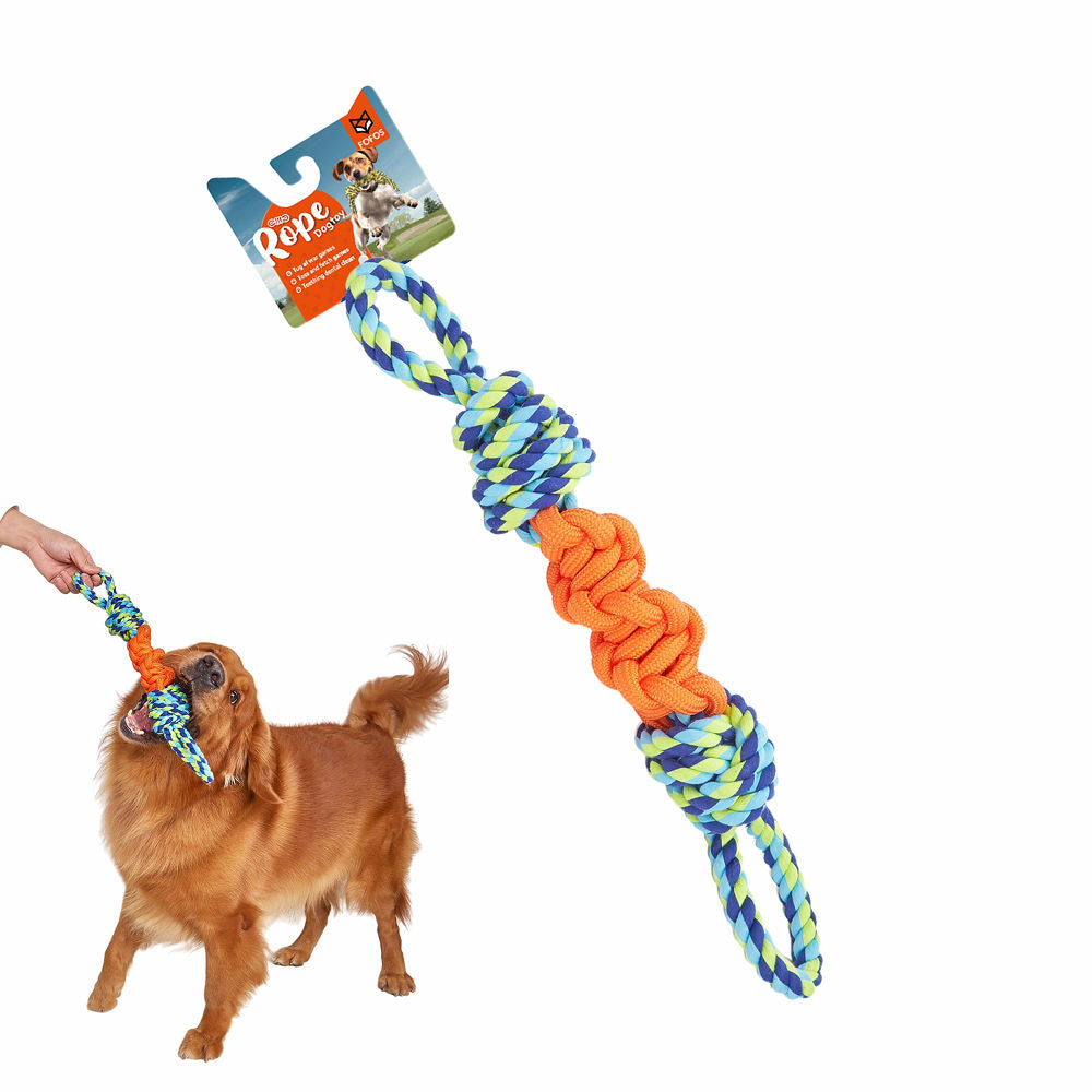Barkbutler x Fofos Flossy Rope Toy for Dogs — side view