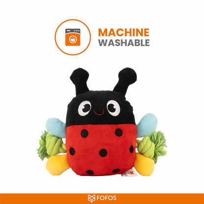 Barkbutler x Fofos Garden Ladybug Plush Toy for Dogs — detail shot