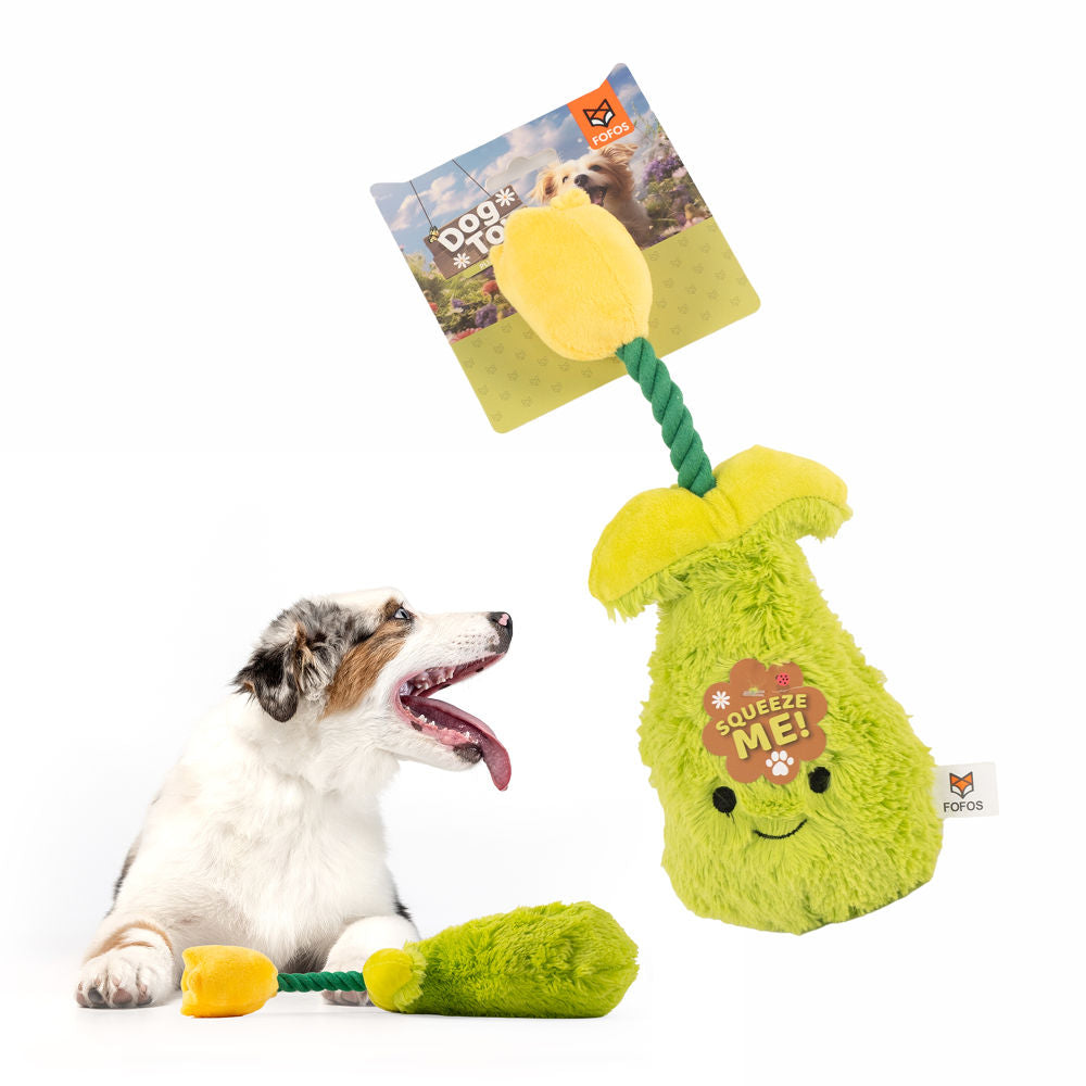Barkbutler x Fofos Garden Tulip Plush Toy for Dogs — back view