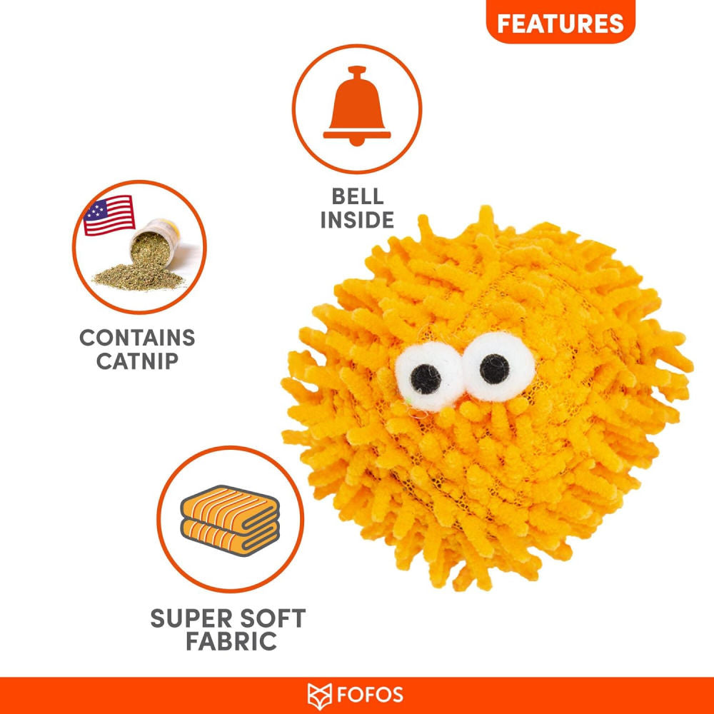 Barkbutler x Fofos Geek Ball Chew Toy for Cats — side view