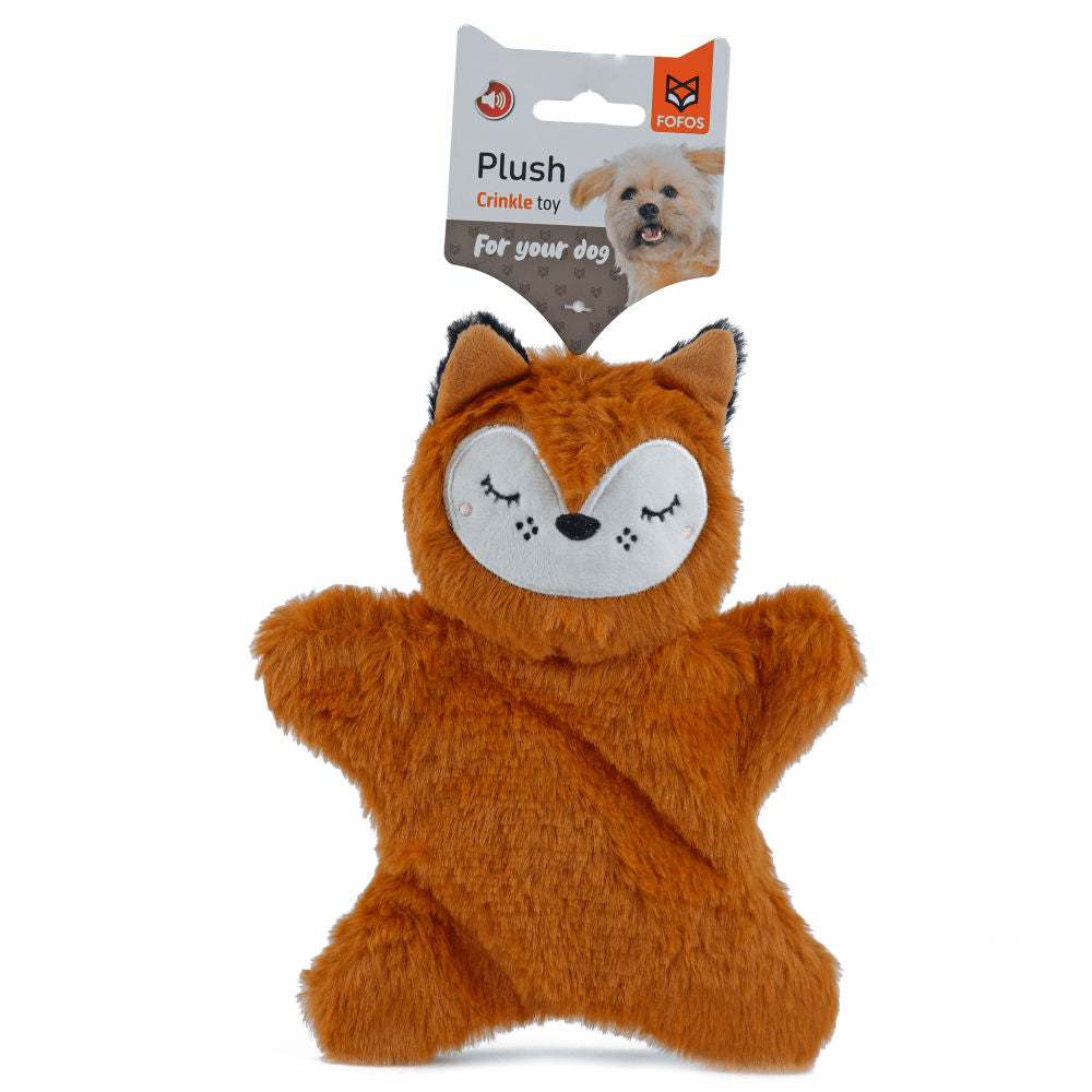Barkbutler x Fofos Glove Plush Fox Toy for Dogs | For Soft Chewers — detail shot