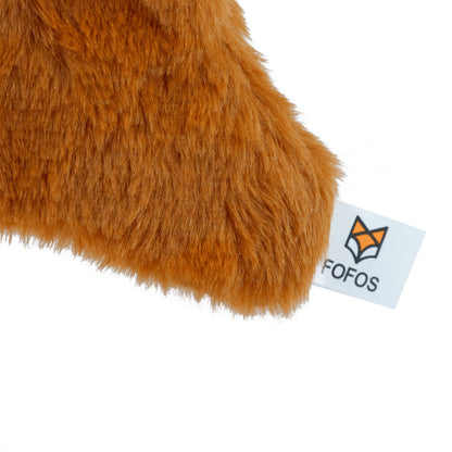 Barkbutler x Fofos Glove Plush Fox Toy for Dogs | For Soft Chewers — in use